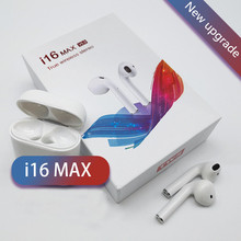 I16 max TWS двойные беспроводные наушники, портативные Bluetooth 5,0 наушники с микрофоном, беспроводная гарнитура для IPhone X для Android 2024 - купить недорого