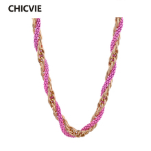 CHICVIE Long Gold Chain Necklaces Charms Personalized Necklace For Women Ethnic Jewelry Vintage Accessories Necklace SNE140251 2024 - buy cheap