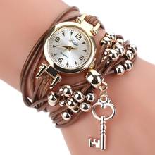 Watch Women Luxury Popular Flower Gemstone Dress Watches Gold Bracelet Halloween Gift Leather Quartz Wristwatches  #D 2024 - buy cheap