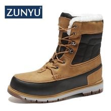 ZUNYU Winter With Fur Snow Boots For Men Sneakers Male Shoes Adult Casual Quality Waterproof Ankle -30 degree Celsius Warm Boots 2024 - buy cheap