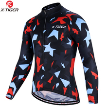 X-tiger-Camiseta térmica de invierno para ciclismo, ropa de manga larga para bicicleta de montaña, mantiene el calor 2024 - compra barato
