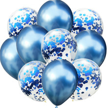 Globo de confeti de Metal para decoración de bodas, globos para fiesta de cumpleaños de baby shower, bolas redondas de látex para adultos y niños 2024 - compra barato