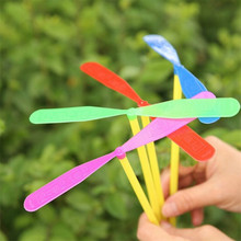 10pcs Novelty Plastic Bamboo Dragonfly Propeller Flying Arrows Baby Kids Outdoor Toy Tradition Classic Nostalgic Toys 2024 - buy cheap