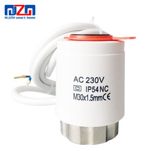 230В нормально закрытый электрический тепловой привод радиатор для коллектора подпольного отопления NC радиатор привод клапана 2024 - купить недорого