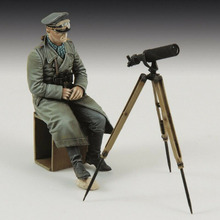 Conjunto de modelos em miniatura sem pintura para homens antigos, 1/35, assento, com telescópio, resina 2024 - compre barato