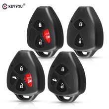 Keyyou capa de chave remota para toyota, 10 peças, substituição de 2, 3, 4 botões, camry, corolla, avalon, venza, 2007, 2008, 2009, 2010, 2011 2024 - compre barato