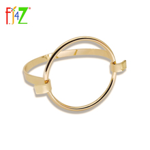 F. j4z pulseiras e braceletes de couro femininos, moda rock & roll, com rodada grandes e simples, braceletes geométricos 2024 - compre barato