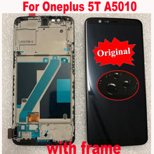 Оригинальный лучший рабочий датчик для Oneplus 5T A5010 1 + 5T Super Amoled ЖК-экран дисплей Сенсорная панель дигитайзер в сборе с рамкой 2024 - купить недорого
