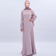 Abaya-vestido musulmán largo para mujer, caftán turco, Túnica de Dubái árabe, cuentas de Ramadán Jilbab, ropa islámica, novedad 2024 - compra barato
