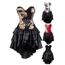 New Arrival Women Steampunk Corsets Dress Vintage Bustier Top Gothic Overbust Corset Dress Waist Corset Sexy Lace Waist Trainer 2024 - buy cheap