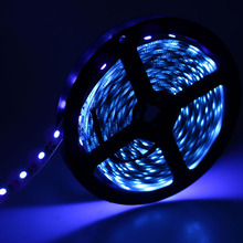 Tira de luces led UV de alto brillo, luz ultravioleta púrpura 5050, DC12V, 60leds/m tira de iluminación LED flexible, puede identificar el dinero, envío gratis 2024 - compra barato