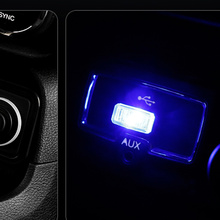 USB мини светодиодный ночник для салона автомобиля Нижняя лампа для Audi всех серий Q3 Q5 SQ5 Q7 A1 A3 S3 A4 A4L A6L A7 S6 S7 A8 2024 - купить недорого