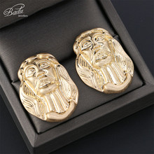 Badu Vintage Frosted Gold Portrait Earring for Women Big Stud Irregular Earrings Punk Fashion Jewelry Gift for Girls Wholesale 2024 - buy cheap