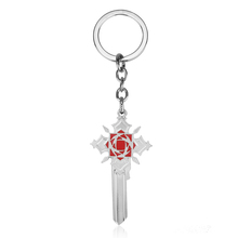 Брелок с вампиром, рыцарь, брелок с красной розой, брелок для ключей, брелок с логотипом для ключей для друга, подарок для друга, модные украшения 2024 - купить недорого