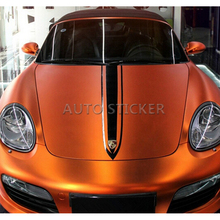 Chrome matt Orange Vinyl Wrap Car Wrap With Air Release Metallic Orange Chrome Film Car stickers Film 1.52x20m/Roll 2024 - buy cheap