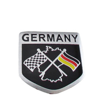 (30 pieces/lot ) Wholesale 3d Aluminum Germany  National Flag shield Emblem Badge Auto car Sticker car styling 2024 - buy cheap