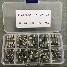 Promotion! 100Pcs Set 5x20mm Quick Blow Glass Tube Fuse Assorted Kits,Fast-blow Glass Fuses 2024 - buy cheap