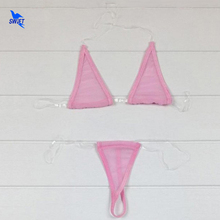 Conjunto de biquíni triangular g string sexy, mini roupa de banho brasileira, para mulheres, maiô para praia 2024 - compre barato