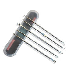 New Pro 5 Pcs/Set Acne Blackhead Removal Needles Stainless Pimple Extractor Cleanser Beauty Face Clean Care Tools Hot Sell 2024 - buy cheap