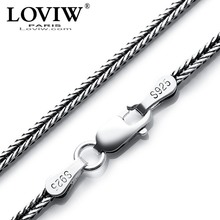 Chain Necklaces Men Retro Thai silver colour Foxtail Shape Chains Men Chain 40-80CM Long Necklace thomas 2024 - buy cheap