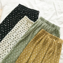 OLGITUM-Falda plisada de lunares para mujer, falda larga plisada de cintura alta, elegante, coreana, de estilo escolar, 2020 2024 - compra barato