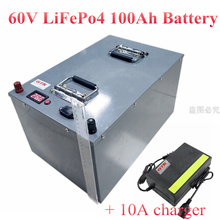 Batería LiFePo4 de 60v, 100Ah, 150Ah, patinete eléctrico de ciclo profundo para estación de energía solar, 36V, 48V, almacenamiento EV RV + cargador de 10A 2024 - compra barato