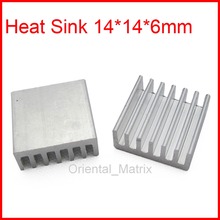 Free Shipping 20pcs 14*14*6mm HeatSink Heat Sink Radiator Small Radiator - Silver 2024 - buy cheap
