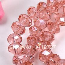 Joyería de Piedra Bonita de moda Natural 140 Uds 6x8mm cuentas de cristal sueltas Rosa piezas accesorios para collar brazalete precio mayorista 2024 - compra barato