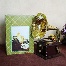 Gramophone Music Box Fur Elise Ornament Box Clockwork Phonograph Music Box Vintage Retro Style Birthday Gift Home Decor 2024 - buy cheap