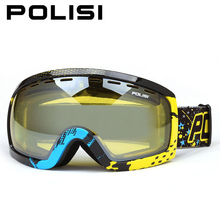 POLISI Winter SKi Snow Goggles Double Layer Yellow Lens Skiing Skate Glasses 100% UV Protection Anti-Fog Snowboard Eyewear 2024 - buy cheap