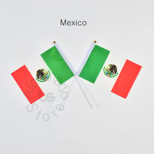 Bandera de México de 14x21cm, 10 piezas, bandera para agitar con la mano, nacional, para meet,Parade, fiesta, colgante, decoración 2024 - compra barato