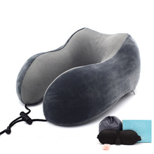 U-Shape Magnetic Headrest 30x28cm Neck Pillow Memory Foam Filler With Eyemask Earplug Travel Office Car Embrace Cervical Pillow 2024 - buy cheap
