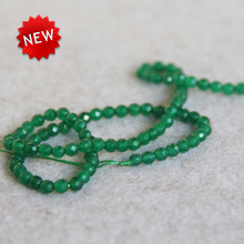 (Min Order1)4mm Faceted New  Green chalcedony beads Round shape stones Loose DIY Beads 15" Jewelry making design wholesale 2024 - buy cheap