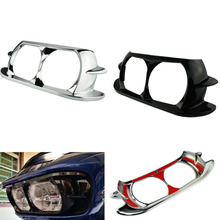 Motorcycle Dual Headlamp Headlight ABS Fairing Trim Cover Bezel Scowl Cover For Harley Touring Road Glide Customs 2015-2018 2017 2024 - buy cheap