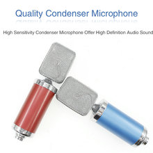 Microfone profissional condensador, 3.5mm, com fio, de estúdio, gravação de voz, com suporte para computador pk bm800 2024 - compre barato