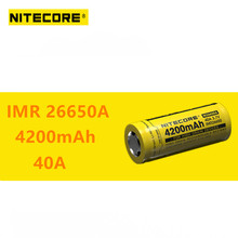 Nitecore-batería recargable de alto rendimiento IMR26650A IMR 26650, 4200mAh, 40A, Ideal para linterna, 1 ud. 2024 - compra barato