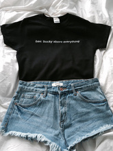 Sugarbaby bae: buck acima de tudo camiseta sebastian stan bucky barnes unisex moda tumblr t camisa do navio da gota de alta qualidade 2024 - compre barato