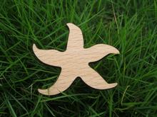 sea star with five feelers wood brooch 2024 - buy cheap