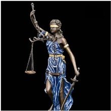 Handmade justice Small Lady Scales Justice Lawyer Themis Statue Bronze Sculptre Souvenirs lawyer copper Decoration real Brass 2024 - buy cheap