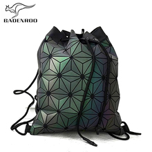 Badenroo фосфоресцирующий рюкзак с большой вместительностью, голографический геометрический женский Светящийся рюкзак для девочек-подростков 2024 - купить недорого