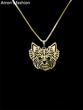 Moda yorkshire terrier cão pingente colar feminino colar de declaração masculino jóias de moda 2024 - compre barato