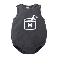 baby boy bodysuit sleeveless 2019 newborn summer body clothes  new born bodysuits clothing suit print 2024 - buy cheap