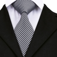 Женский простой галстук в клетку! Модные мужские 100% жаккардовые тканые шелковые красивые Галстуки Gravata для мужчин формальные свадебные галстуки для жениха 2024 - купить недорого