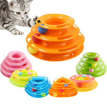 Funny Cat Track Tower Ball Toy Disk Pet Interactive Amusement Plate Toys Cat Puppy Intelligence Training Game Play Dish For Cat 2024 - buy cheap