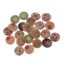 50pcs Mixed Round Wooden Buttons For Clothes Knitting Needles Crafts Sewing Scrapbooking DIY Fabric Needlework 2024 - buy cheap