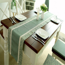 Toalha de mesa para sala de estar e cozinha, conjunto de folhas, em poliéster e algodão, tecido verde com cordão, frete grátis 2024 - compre barato