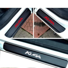 4PCS carbon fiber vinyl sticker Car Door Sill Scuff Plate for FORD KUGA Parts Accessories 2024 - buy cheap