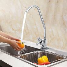 Single handle Sink Faucet Tap 1/4'' Zinc Alloy Kitchen Faucet Tap Chrome Reverse Osmosis Drinking Water Filter Sink Faucet 2024 - buy cheap