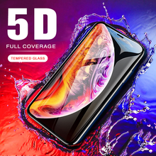 Cristal templado 5D para iPhone XS Max XR, Protector de pantalla de cobertura completa para iPhone 7 Plus, vidrio Protector para iPhone 6 6S 8 X 2024 - compra barato