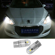 2 X T10 LED Bulbs White 168 501 W5W LED Lamp Clearance Lights Interior Lights For Peugeot 206 207 307 308 407 2008 3008 4008 508 2024 - buy cheap